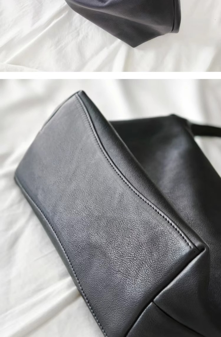 Leather top layer vegetable-tanned cowhide hobo single-shoulder underarm bag for women 2025 new style, a niche and high-end crossbody dumpling bag undefined