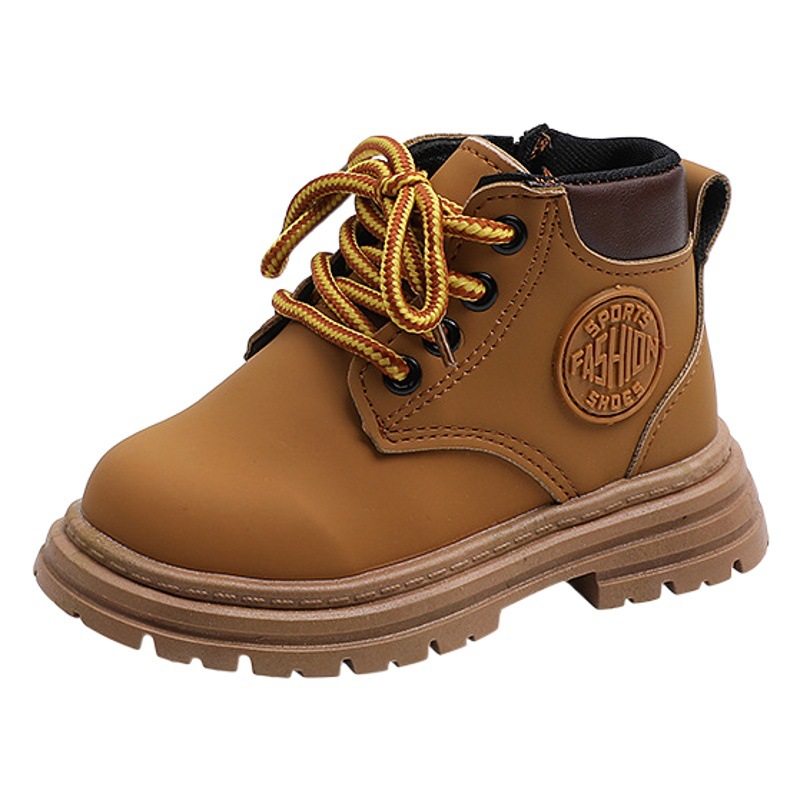 A generation of children's Martin boots autumn and winter 2023 new girls Joker small yellow boots boys retro British style