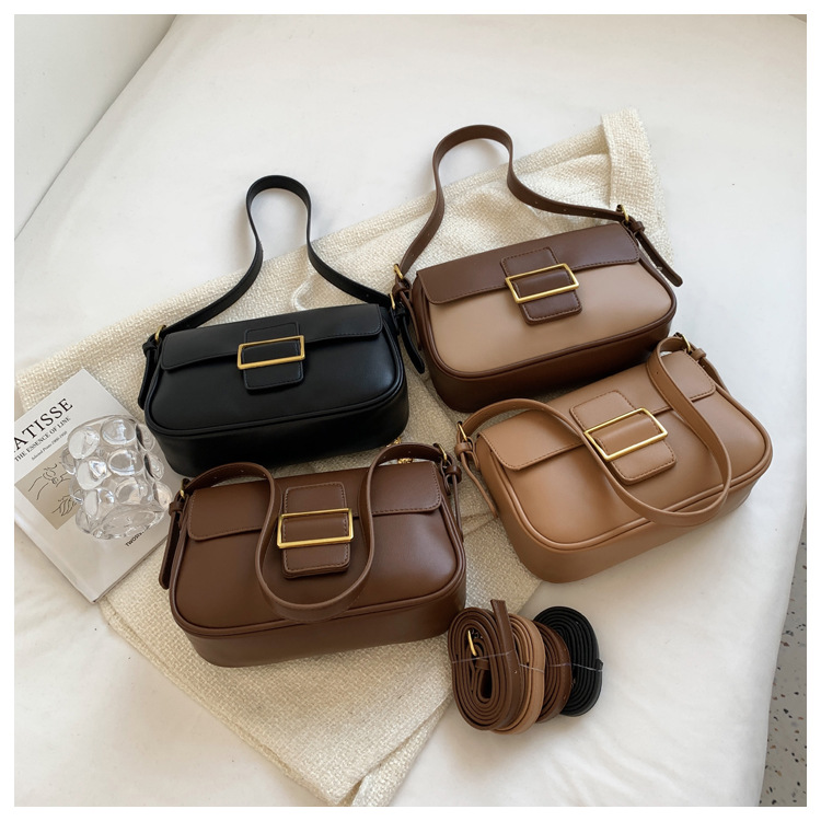 2022 New Bags Women's Fashion Hit Color Small Square Bag Messenger Bag 24.5*15*8cm display picture 1