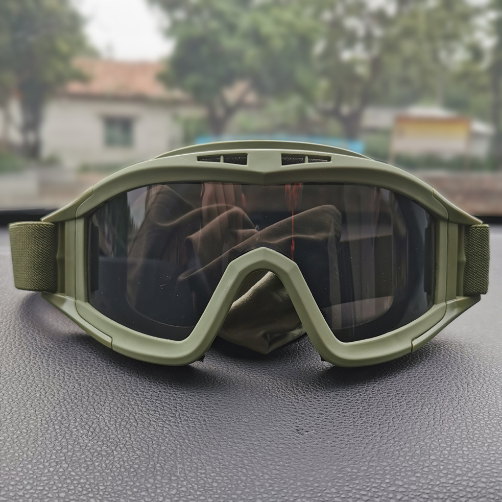 Spot engrosado gafas de viento langostas gafas tácticas especiales de la selva gafas de acción real CS protección laboral equipo deportivo