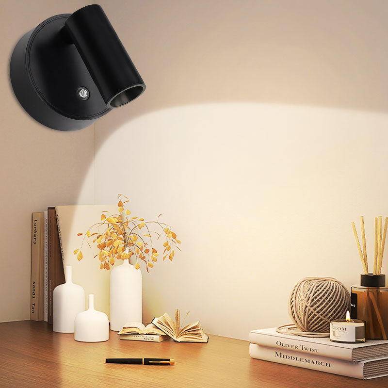 Luz de lectura sin clavos sin perforación lámpara de pared recargable lámpara de cabecera lámpara de pared del dormitorio sin cableado lámpara de pared del dormitorio principal iluminación