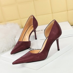 8238-3 Retro European and American Style Banquet Women's Shoes with Thin Heels, High Heels, Shallow Mouth, Pointed 