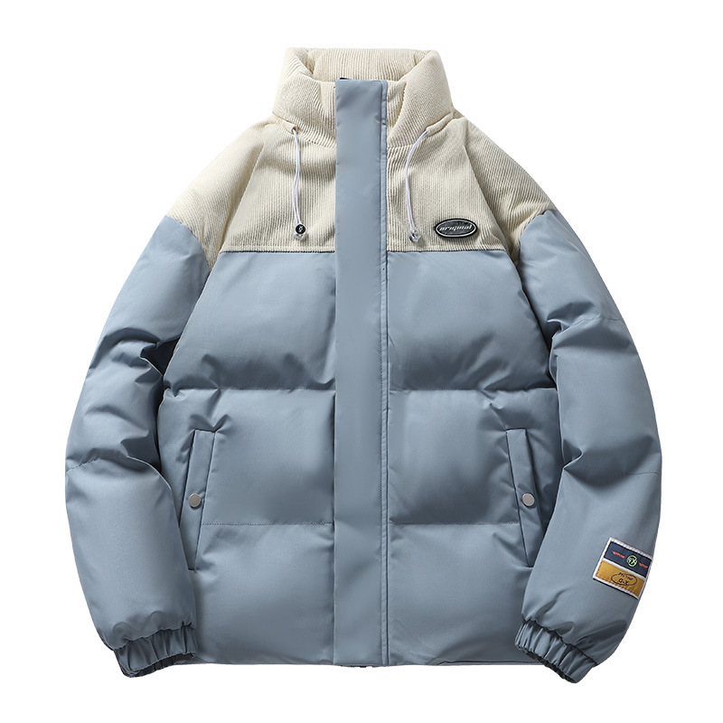 Abrigo de algodón acolchado de invierno de los Hombres Nuevo casual abajo Chaqueta de algodón acolchado suelta guapo caliente engrosada soporte collar Chaqueta de algodón acolchado al por mayor