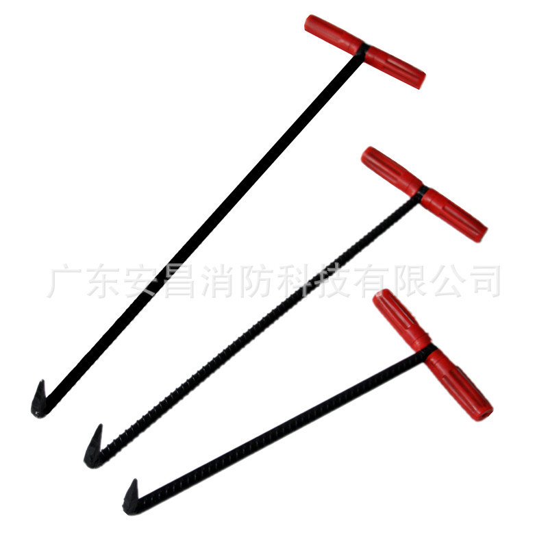 Manhole cover hook T-shaped steel bar hook pull rod open sewer property rolling door pull hook pull cargo hook tip