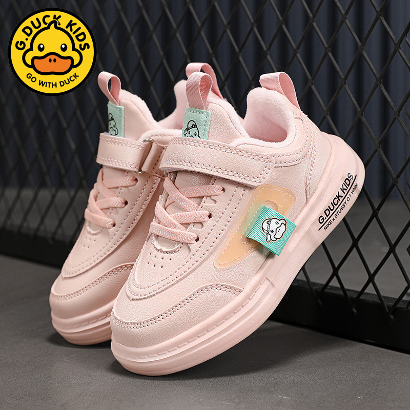 Zapatos de niños 24 nuevos zapatos de algodón de invierno de terciopelo calentador zapatos de patinaje de algodón para niños velcro zapatos deportivos un cabello