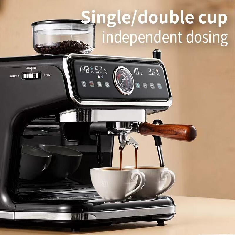 Coffee Machine for Commercial and Home Use, Integrated Grinding and Automatic Large-Scale Italian-Style Extraction Coffee Machine for Commercial and Home Use, Integrated Grinding and Automatic Large-Scale Italian-Style Extraction