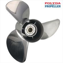 POLYDA不锈钢螺旋桨，高强度精密铸造，适配雅马哈50-130HP马力！