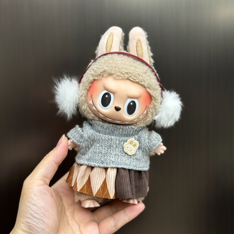 新しいかわいいシュガージェルフェイスラブブドレッシング帽子ペンダントぬいぐるみラブブ人形バッグペンダント|undefined
