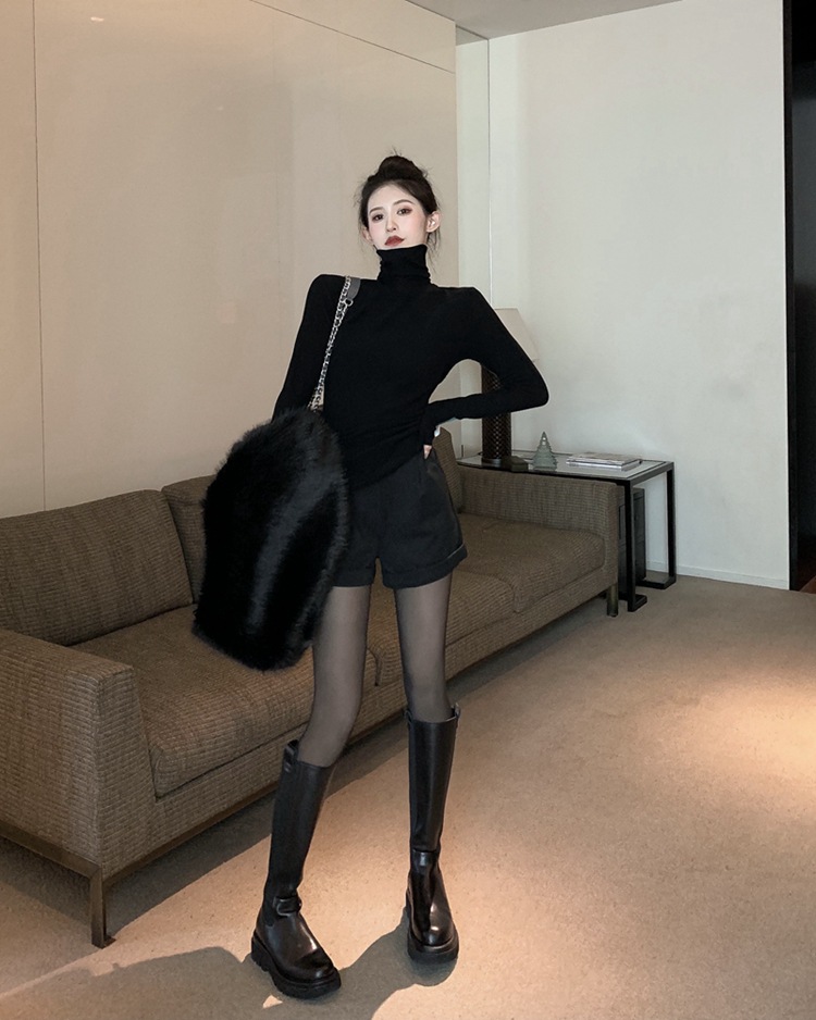 Solid Color Casual Fleece Cashmere Warm Winter Spring Autumn Leggings Pantyhose Tights display picture 7