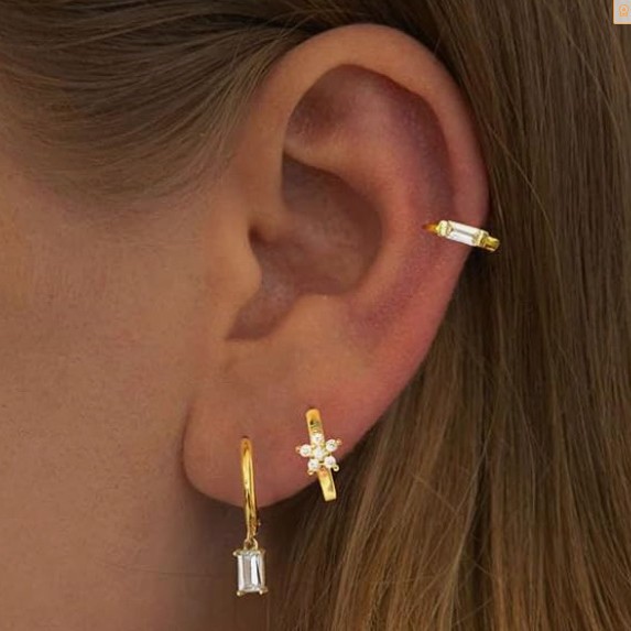 Eight-pointed Star Drop Earrings With Zircon For Women Luxury Style_voghion.com