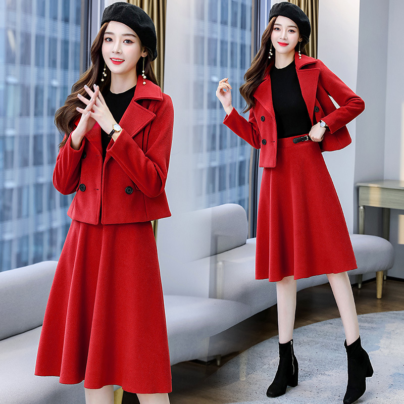 Woolen winter elegant skirt