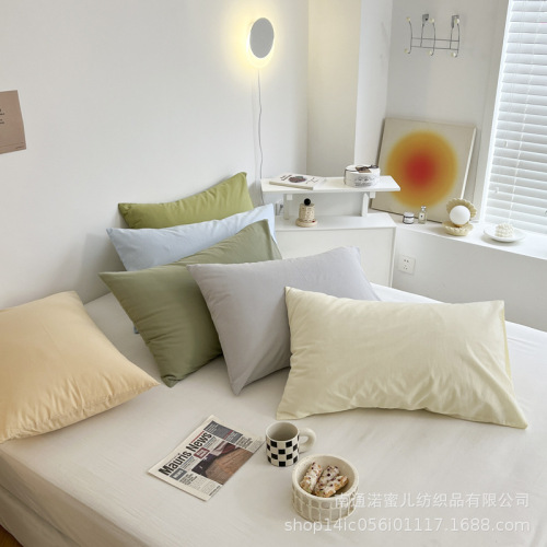 Vintage Instagram-style small floral pure cotton pillowcase solid color 100% cotton washable cotton pillowcase bulk wholesale