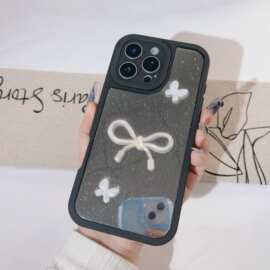 外贸新款适用HONORX9C5G蝴蝶结滴胶配件Magic7Lite二合一手机壳