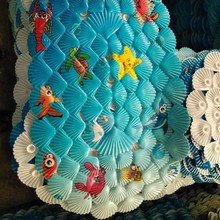 PVC地垫 卡通贝壳浴室垫 浴室防滑垫 洗澡淋浴房浴垫地垫按摩