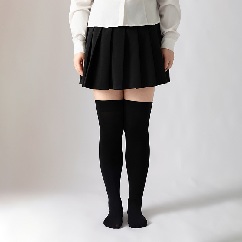 Medias largas talla grande | Calcetas de terciopelo modeladoras