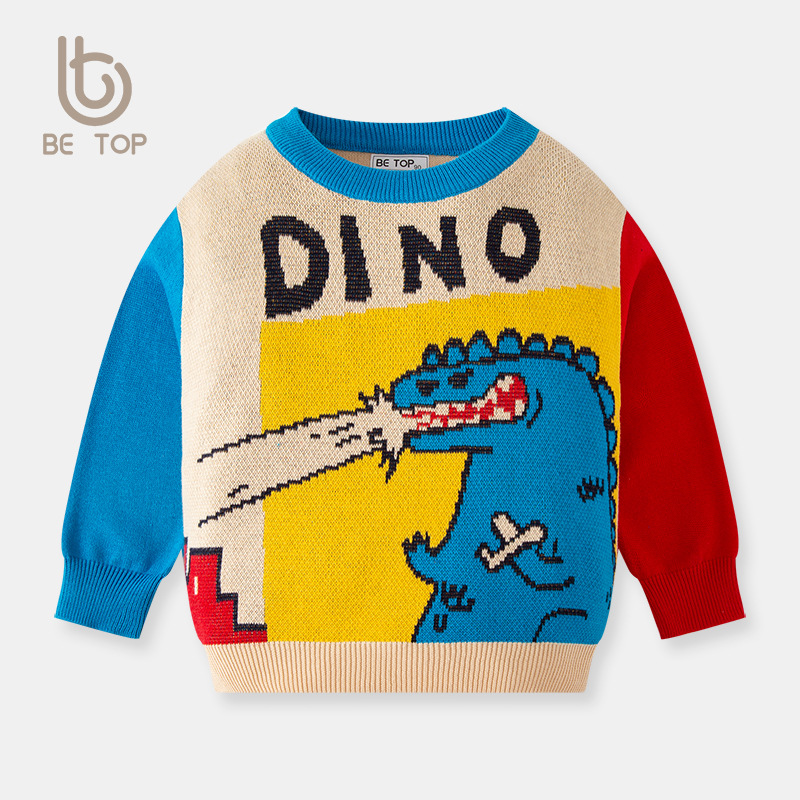 Be Top Children's Clothing Autumn And Winter Warm Boys'Sweaters Children's Korean Cartoon Sweaters Baby Pullovers