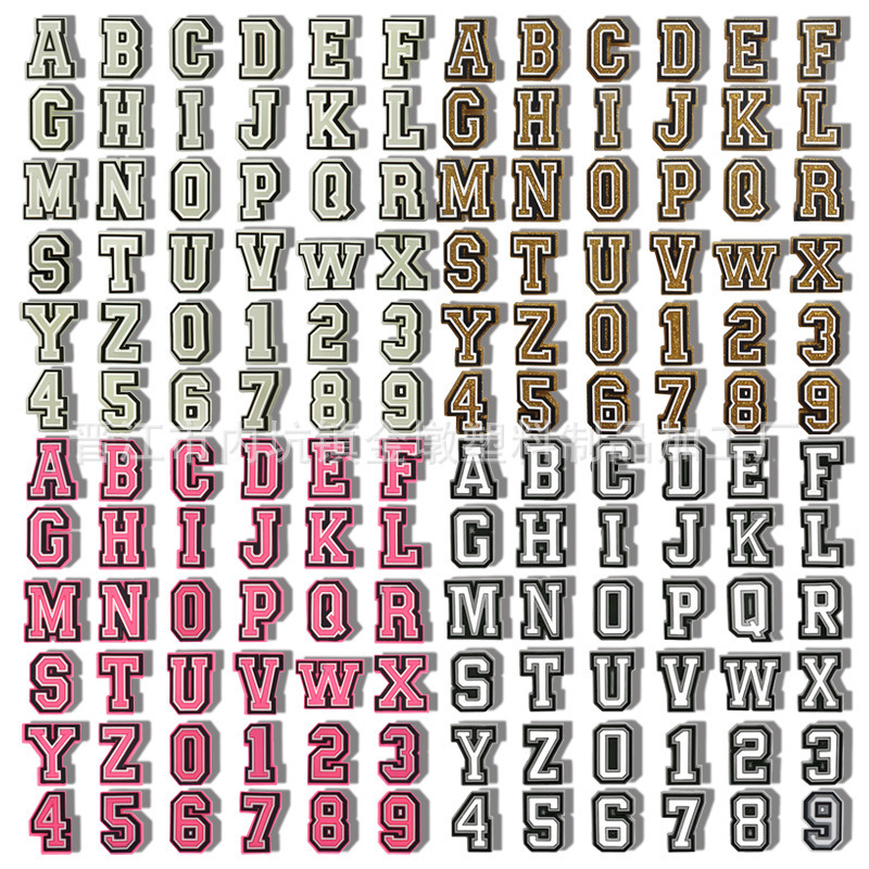 Source Factory 3D Solid Color Letter Shoe Charms, Zhibixing Same Style Clog Shoe Accessories, Cross-Border E-Commerce In-Stock Wholesale