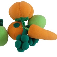 定制仿真毛绒玩具水果蔬菜葡萄萝卜南瓜益智过家家玩具游戏道具