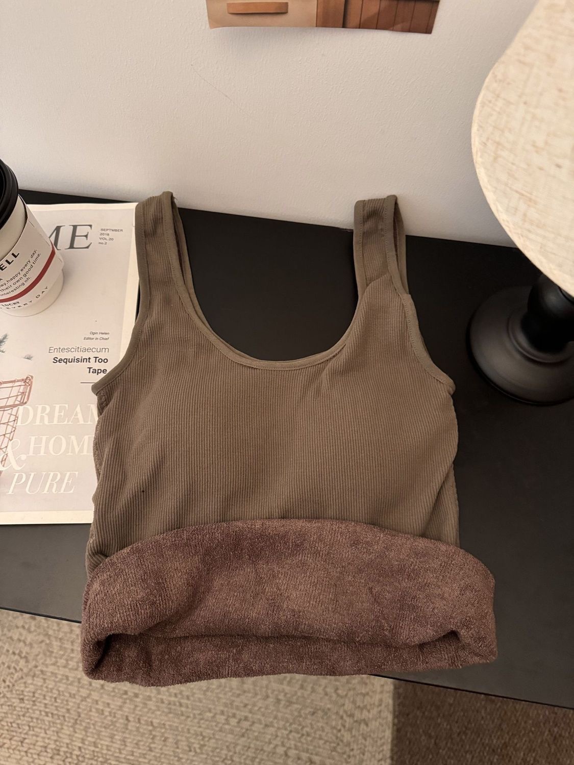 Añadir terciopelo en otoño e invierno engrosar anillos de pelo para mantener el calor tirantes chalecos mujeres con almohadillas para el pecho para protegerse del frío ropa interior delgada para calentar la parte inferior de la blusa