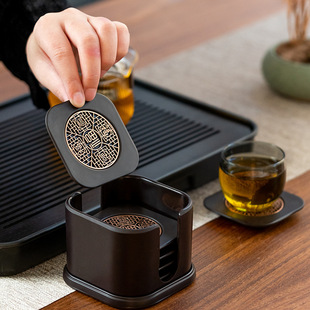 Tea Ceremony Coaster Set Bakelite Enamel Color Insulated Anti-Scalding Tea Coaster Office Kung Fu Tea Set Tea Cup Holder