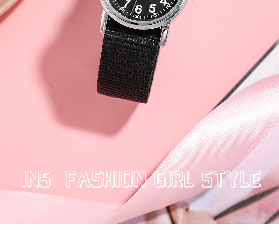 Reloj para niños, reloj para estudiantes, moda trenzada de una sola pieza con lindo reloj de cuarzo impermeable para niños_voghion.com