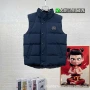 情侣款无袖男女立领大鹅