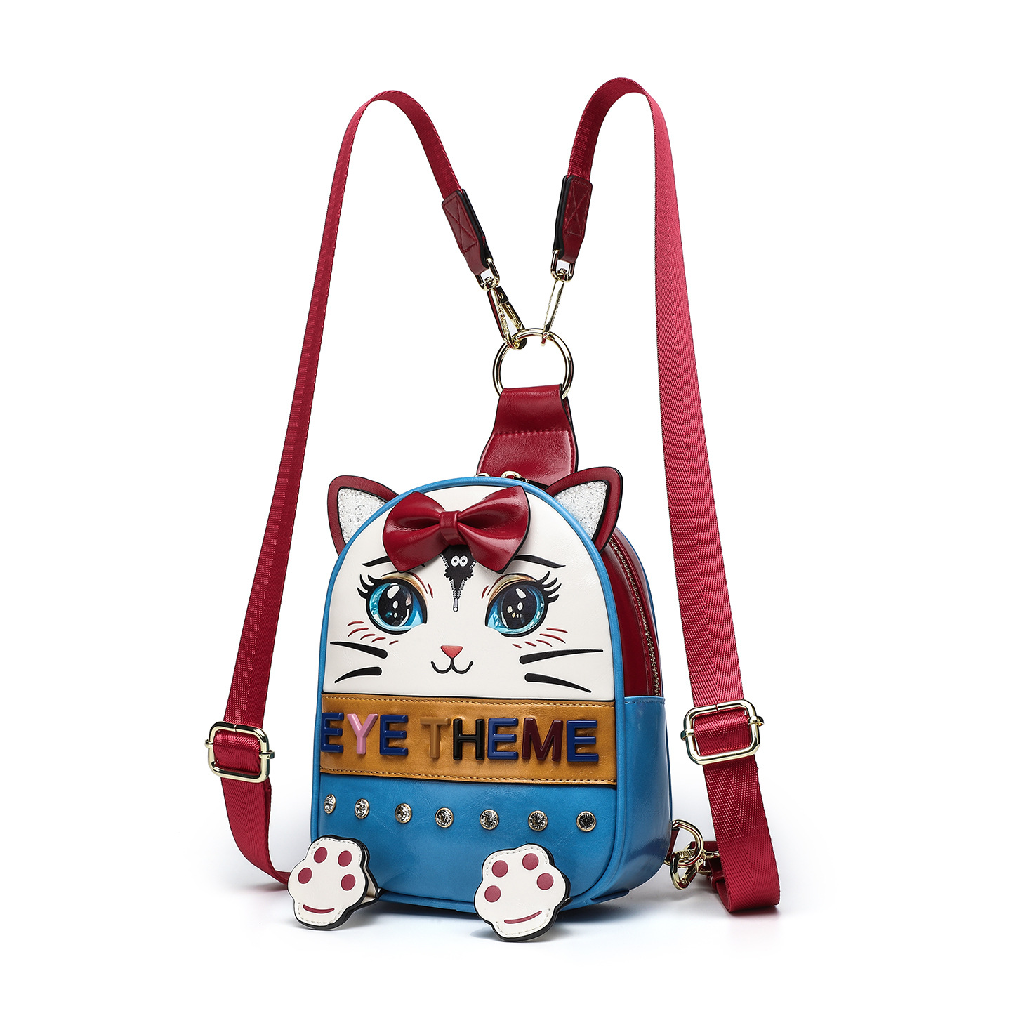 Liebre de moda para mujeres estudiantes mochila de viaje de dibujos animados bolsas de pecho de color multipropósito para niños de moda universal 2883 #