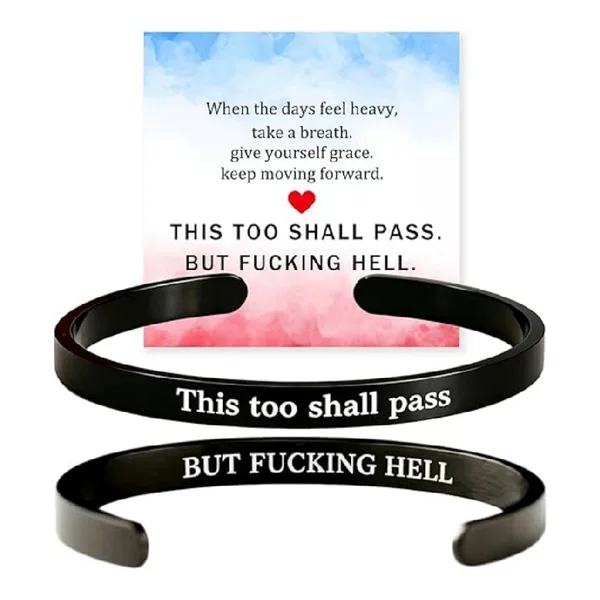 Amazon's Best-Selling New Product Across Borders: Multi-Color 6mm Stainless Steel Inspirational Engraved Open Bracelet with Card