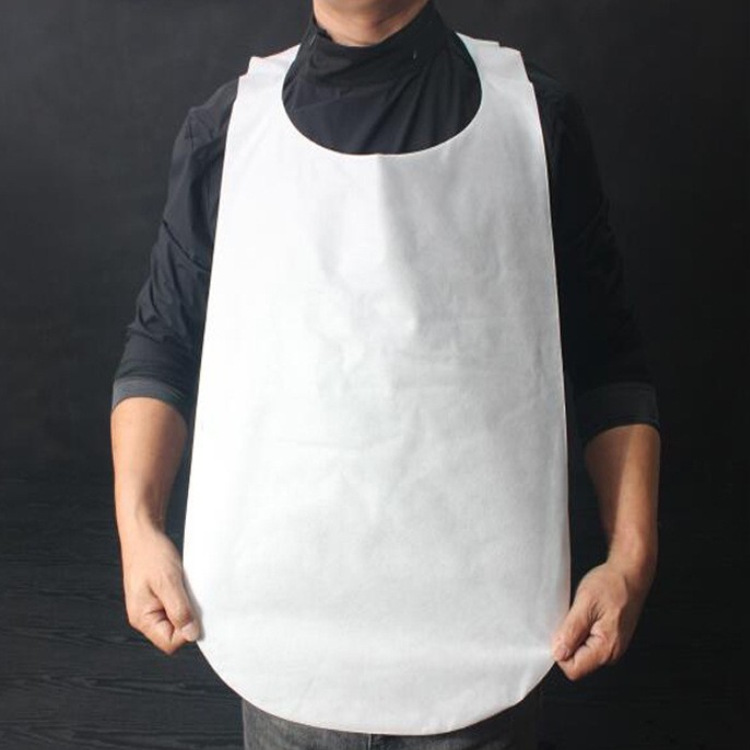 Non-Woven Fabric Bibs for Catering, In-Stock, Low-Priced Disposable Non-Woven Aprons, Export to Japan and Korea, Neck-Hanging Aprons