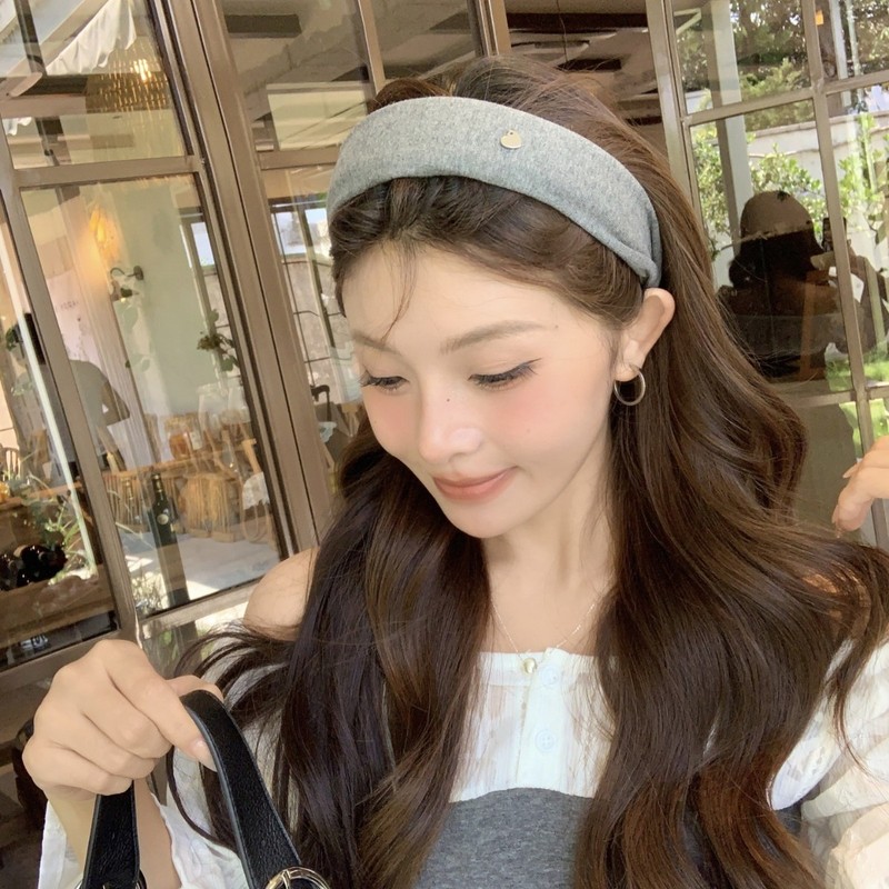 女性用の日常着用のつば広ヘッドバンド、2025年の新しいスタイル、高頭蓋圧ヘッドバンド、春と夏の外出用の多用途のヘッドバンドとヘアピン|undefined