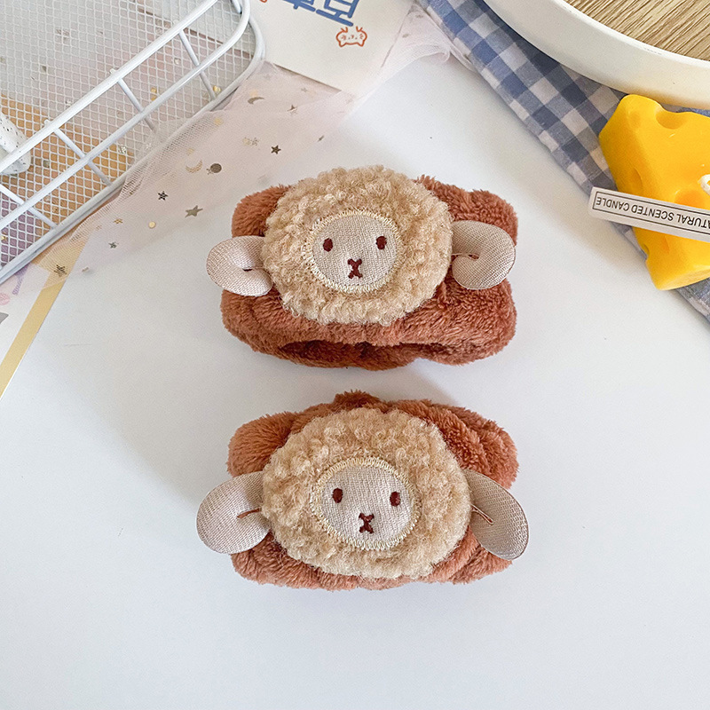 INS estilo de oveja tiene una oveja de dibujos animados de animales de lavado de cara correa de muñeca banda de pelo hembra Linda correa de muñeca artefacto absorbente manga a prueba de humedad