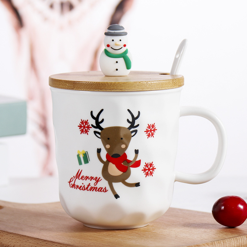 Christmas Christmas Cartoon Ceramics Mug 1 Set display picture 3