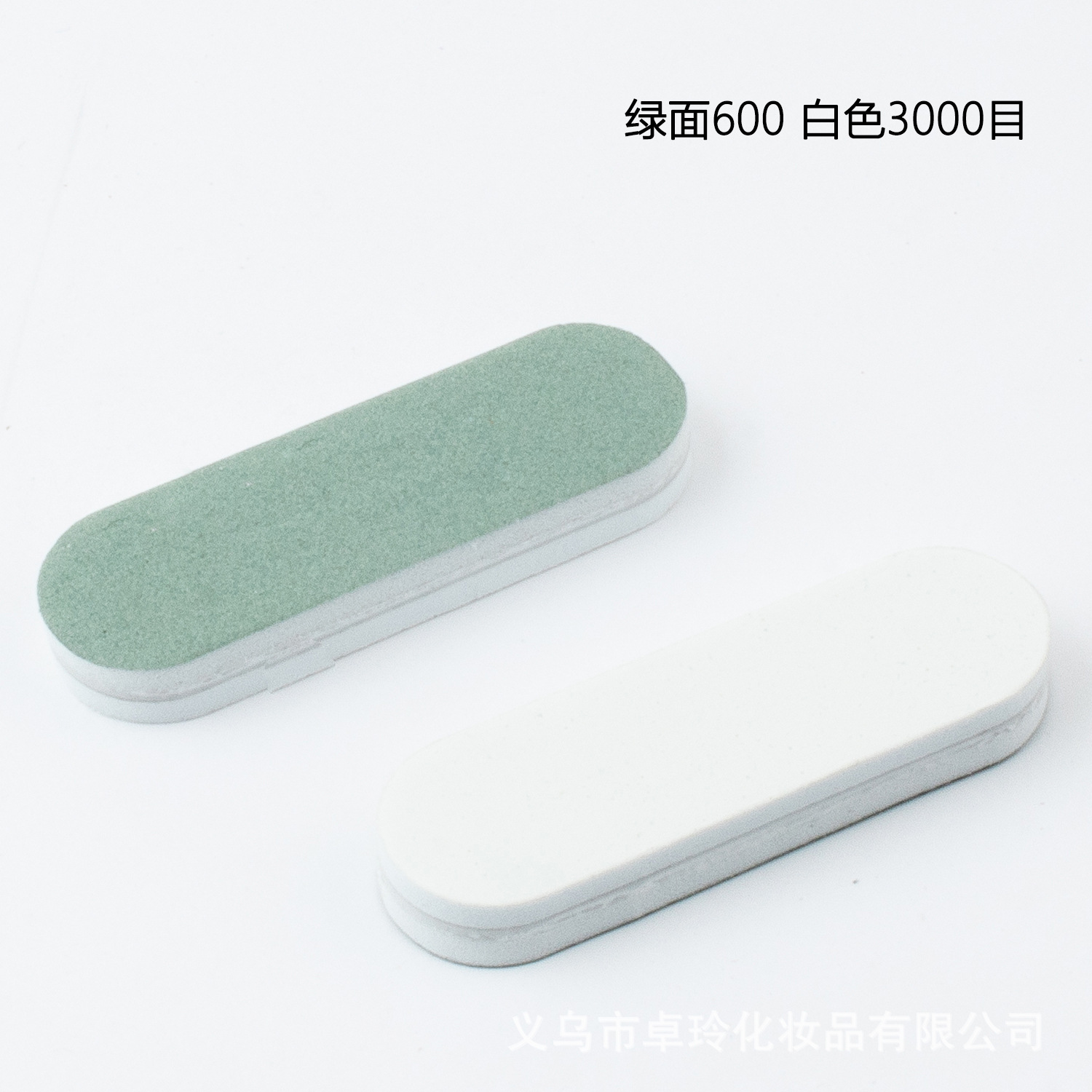 6 * 2 tiras pulidas verdes y blancas