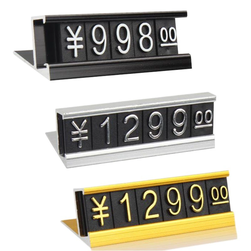 Ценник из алюминиевого сплава, комбинированный цифровой ценник для ювелирных изделий