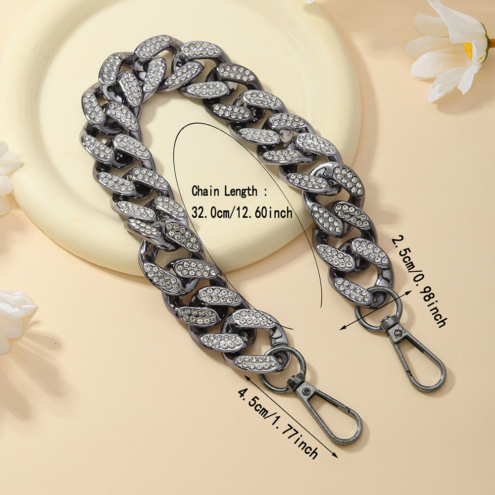 Pulseras de diamantes completos UV DIY accesorios de joyería cadena de diamantes bolsos de cadenas de teléfonos móviles cuerdas colgantes llaveros bolsos hechos a mano image 14