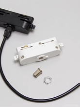 led轨道灯底座配件两线轨道接头橱窗吊灯头导轨盒路轨条2线轨射灯