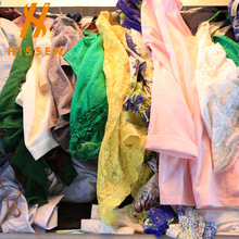 中国二手衣服批发出口帕劳女装雪纺短袖上衣used clothes T-shirt