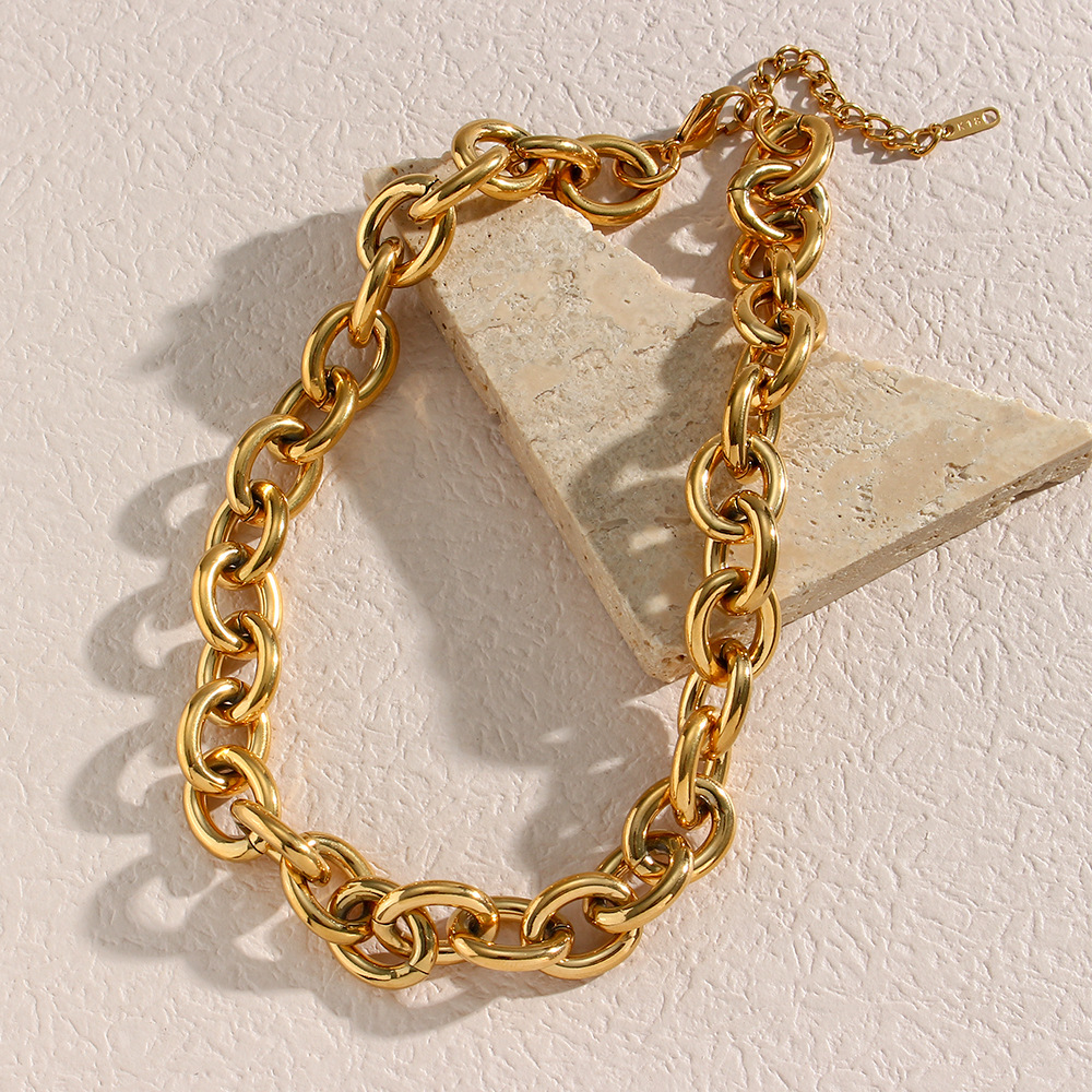 Fashion Geometric Stainless Steel Necklace Plating Stainless Steel Necklaces