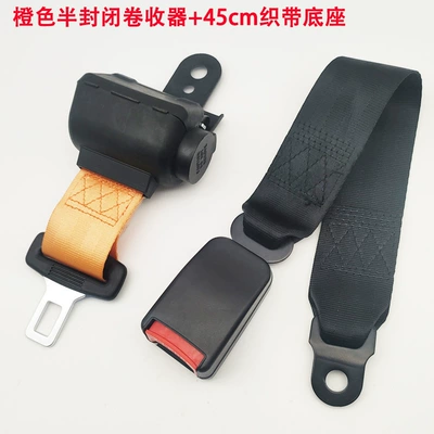 Car seat belt | Golf Carts - orange-semi-closed-retractor-45cm-webbing-base