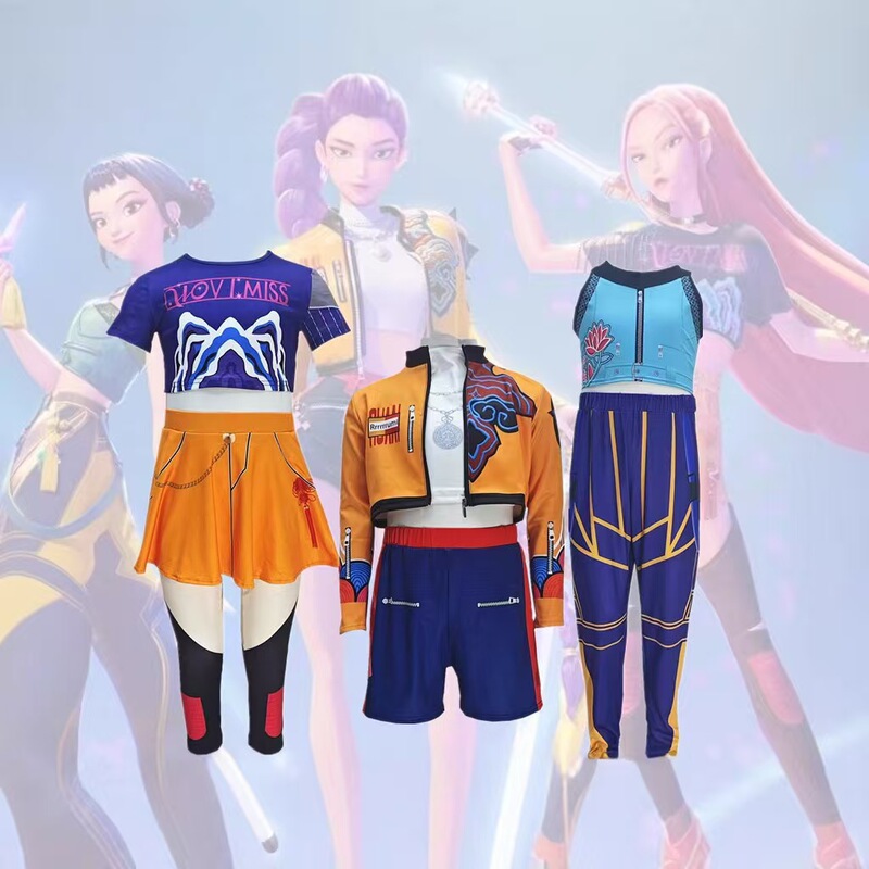 Cross-Border New Girl Demon Hunter Kpop Popular Singer Halloween Costume Dress up Stage Suit Costume
