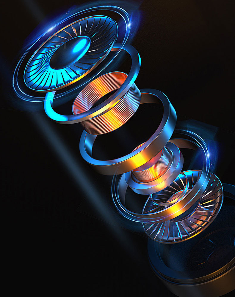 Słuchawki bezprzewodowe Bluetooth Clip-on MONQIQ - Ergonomiczna konstrukcja, Wodoodporność, Wyświetlacz baterii, Specjalne sportowe_voghion.com