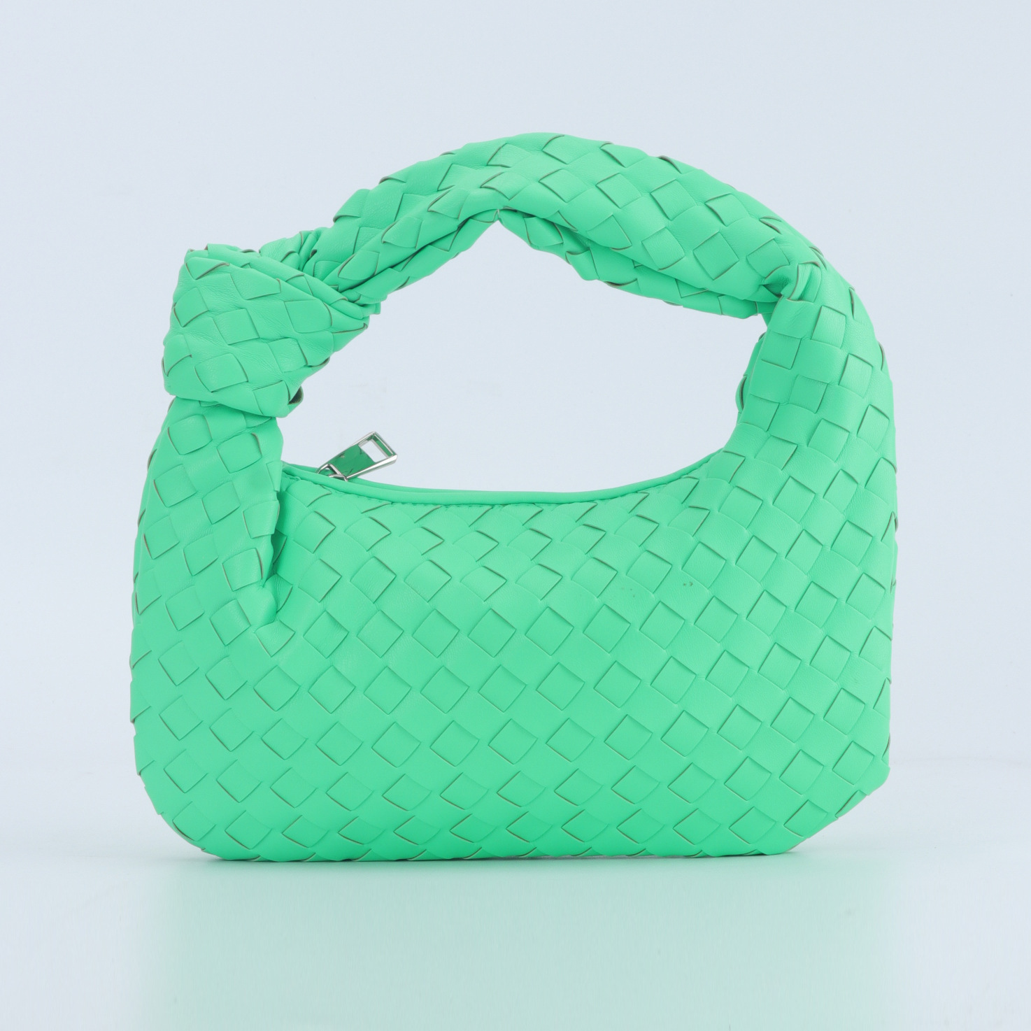 Bolso de mano de croissant, bolso de mano, bolso transfronterizo, bolso tejido a mano más vendido de Amazon, verde fluorescente