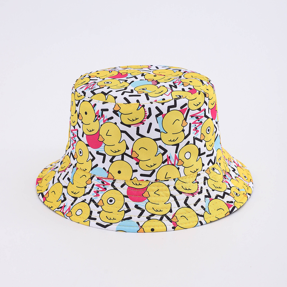 Nuevo pato amarillo impresión sombrero pescador sombrero hombre sombrero de sol moda ocio sombrero mujer sombrero de calle sombrero protector solar