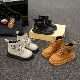 Boys' Boots 2025 New Spring & Fall Baby Girl's Short Boots British Style Kidsren's Leather Boots Small and Medium-Sized Kidsren's Fashion Boots