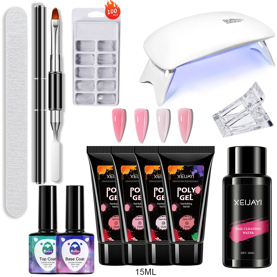 Diamante UV extensión rápida ratón lámpara inferior pegamento capa de sellado traje de pegamento de extensión de cristal pegamento de fototerapia del arte del clavo 15ML pegajoso