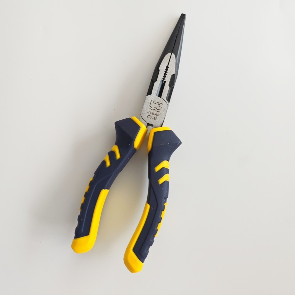 长城精工6寸欧式尖嘴钳212046多功能尖咀钳8寸工业级电工钳子