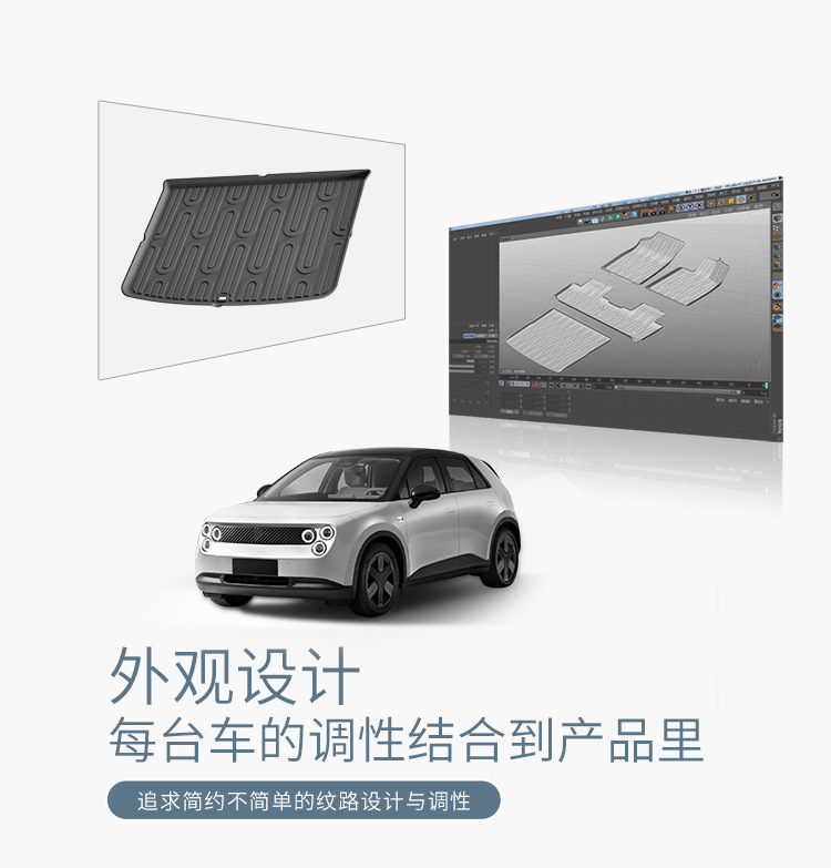 Suitable for 25 Models of Nio Firefly Car Trunk Mat Tpe Trunk Mat Seat Back Cushion