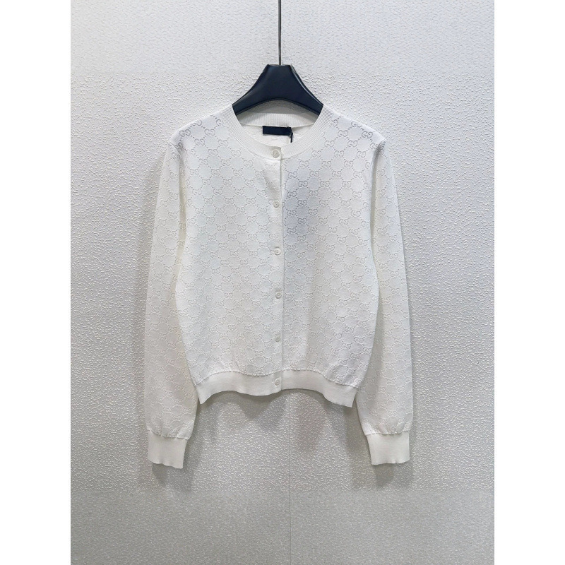 Nanyou High-End Spring/Summer New Women's GG Jacquard Knit Cardigan Vest Set with Round Neck and Single-Breasted Design Top Nanyou High-End Spring/Summer New Women's GG Jacquard Knit Cardigan Vest Set with Round Neck and Single-Breasted Design Top