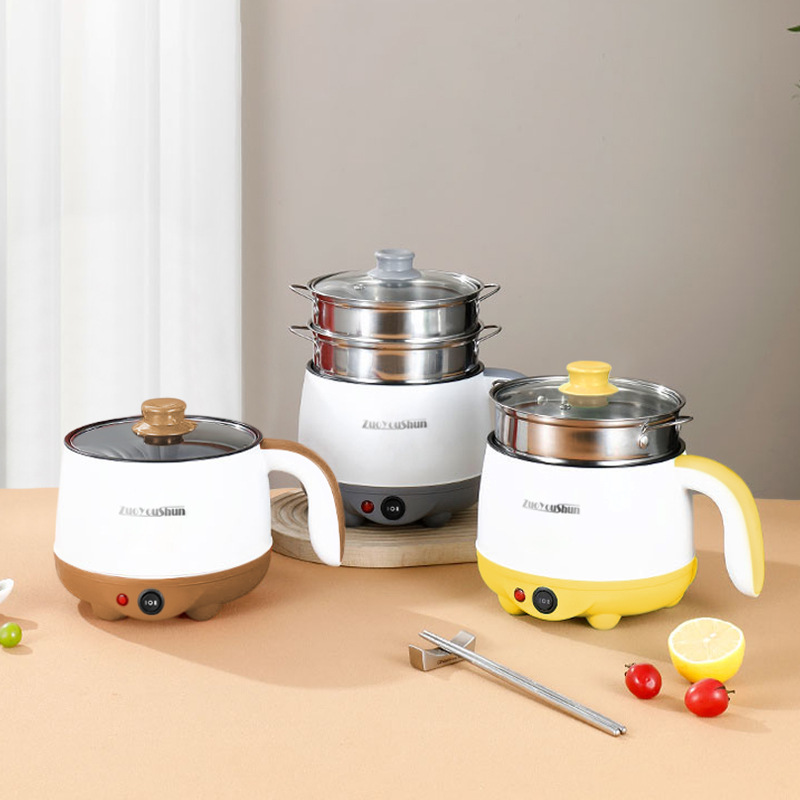 Electric Cooking Pot Multi-Functional Student Dormitory Household All-In-One Pot Low-Power Non-Stick Pot Electric Hot Pot One-Person Pot Instant Noodle Pot