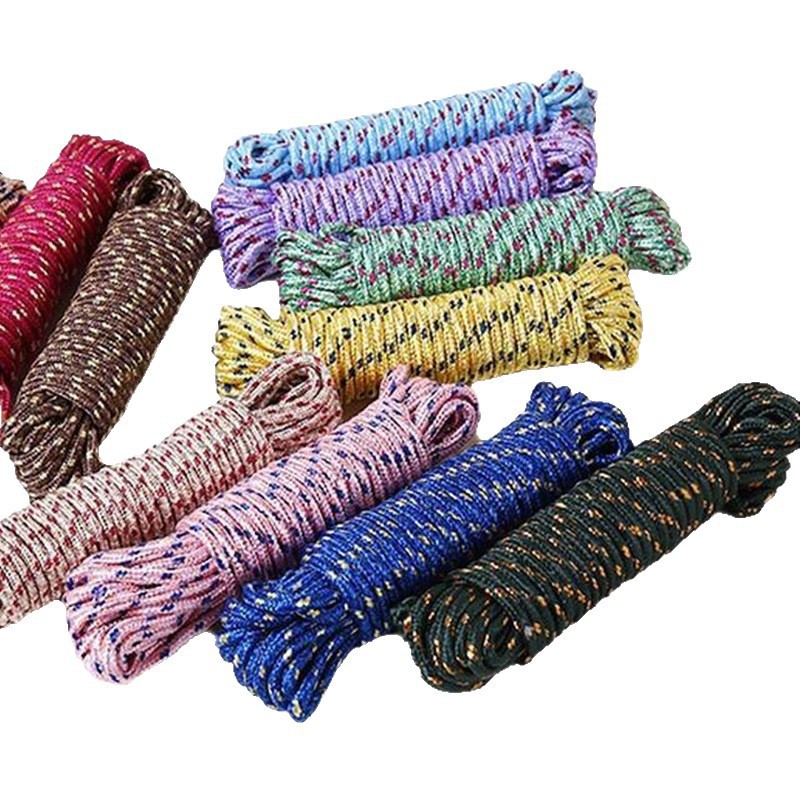 Cuerdas de agrupamiento de secado, cuerdas de secado de ropa al aire libre, cuerdas de nylon trenzadas resistentes al desgaste, cuerdas de embalaje para vehículos de ropa reliquia image 6
